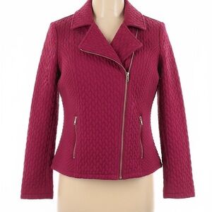 Isaac Mizrahi Quilted Blazer - Berry